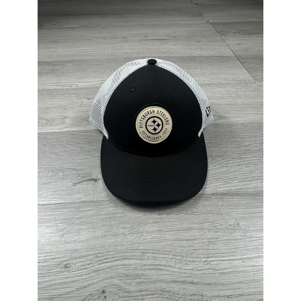 Pittsburgh Steelers Hat Cap Men's New Era 9Fifty Trucker Black And Gold NFL